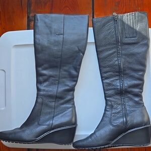 Rockport leather boots black 8